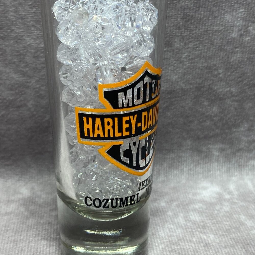 Harley-Davidson Cozumel Mexico Tall Shooter Shot Glass - Picture 4 of 8
